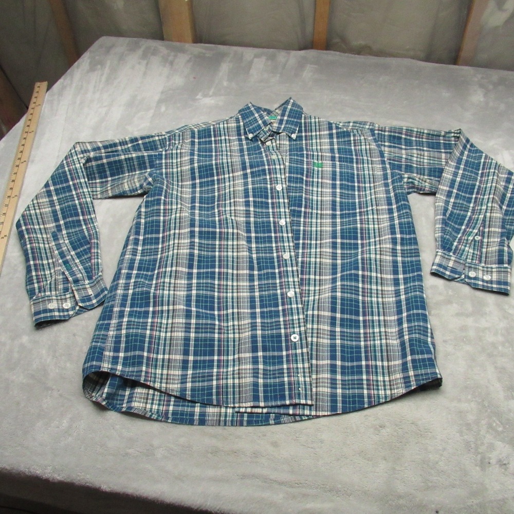 Cinch Shirt Mens XS Blue Plaid Long Sleeve Western Button Down Cowboy Casual
